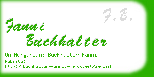 fanni buchhalter business card